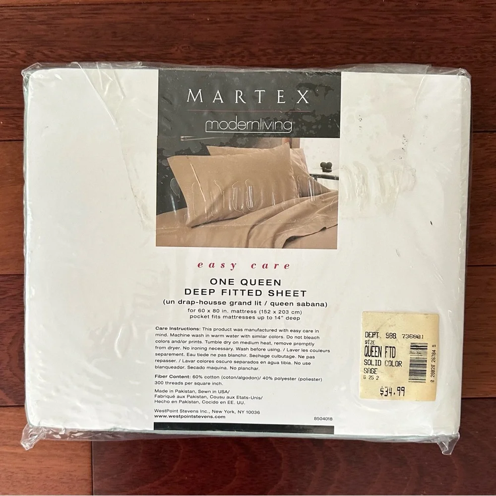 NWT Martex Queen Size Fitted Sheet